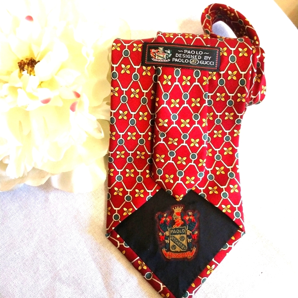 PAOLO GUCCI Geometric Necktie, NWOT - Picture 2 of 9